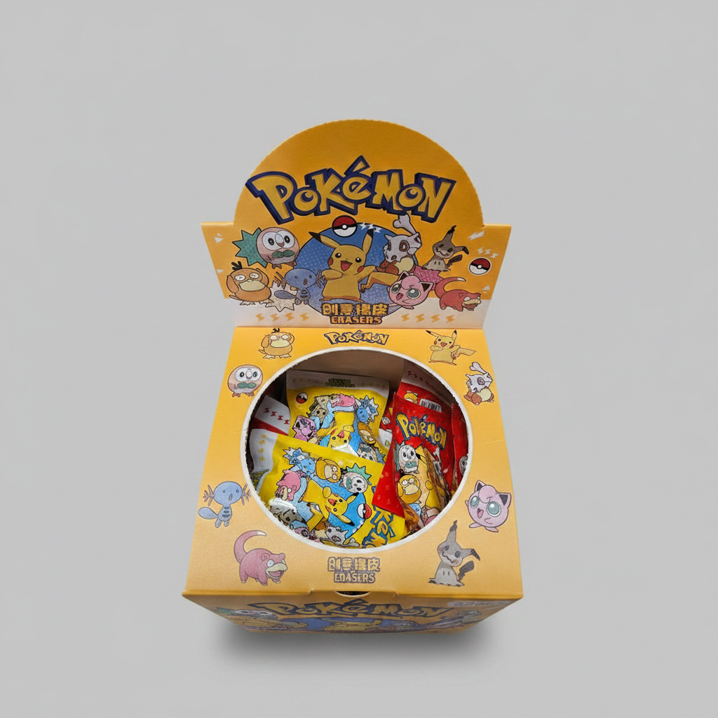 Pokemon Character Pencil Erasers - Mystery Pack 6