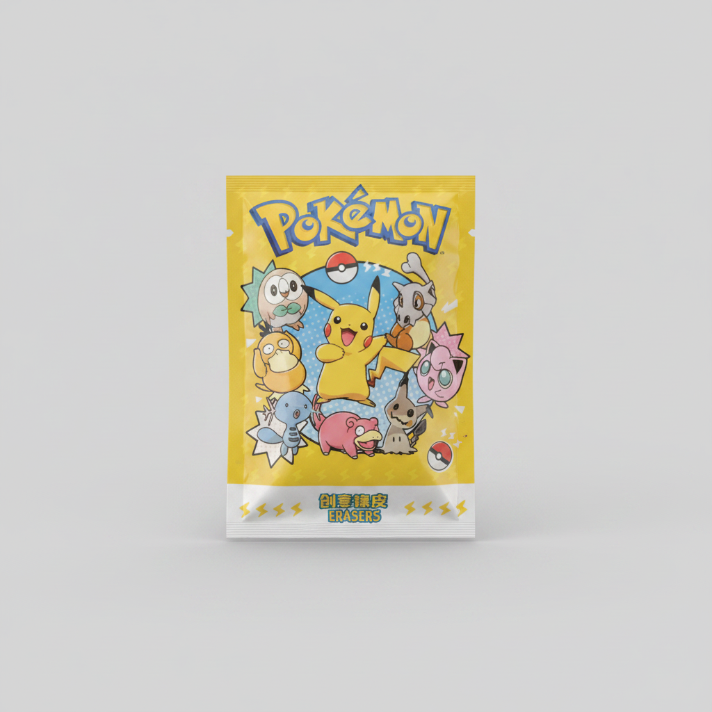 Pokemon Character Pencil Erasers - Mystery Pack 4