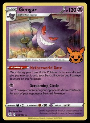 Pokémon TCG: Gengar 066/196 Holo Rare - 2023 Trick or Trade
