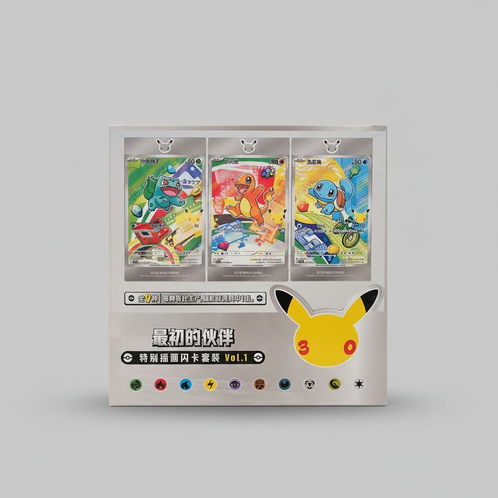 Pokémon 30th Anniversary Special Art Collection – Vol.1 (Simplified Chinese) — Sealed Box (8 Packs)