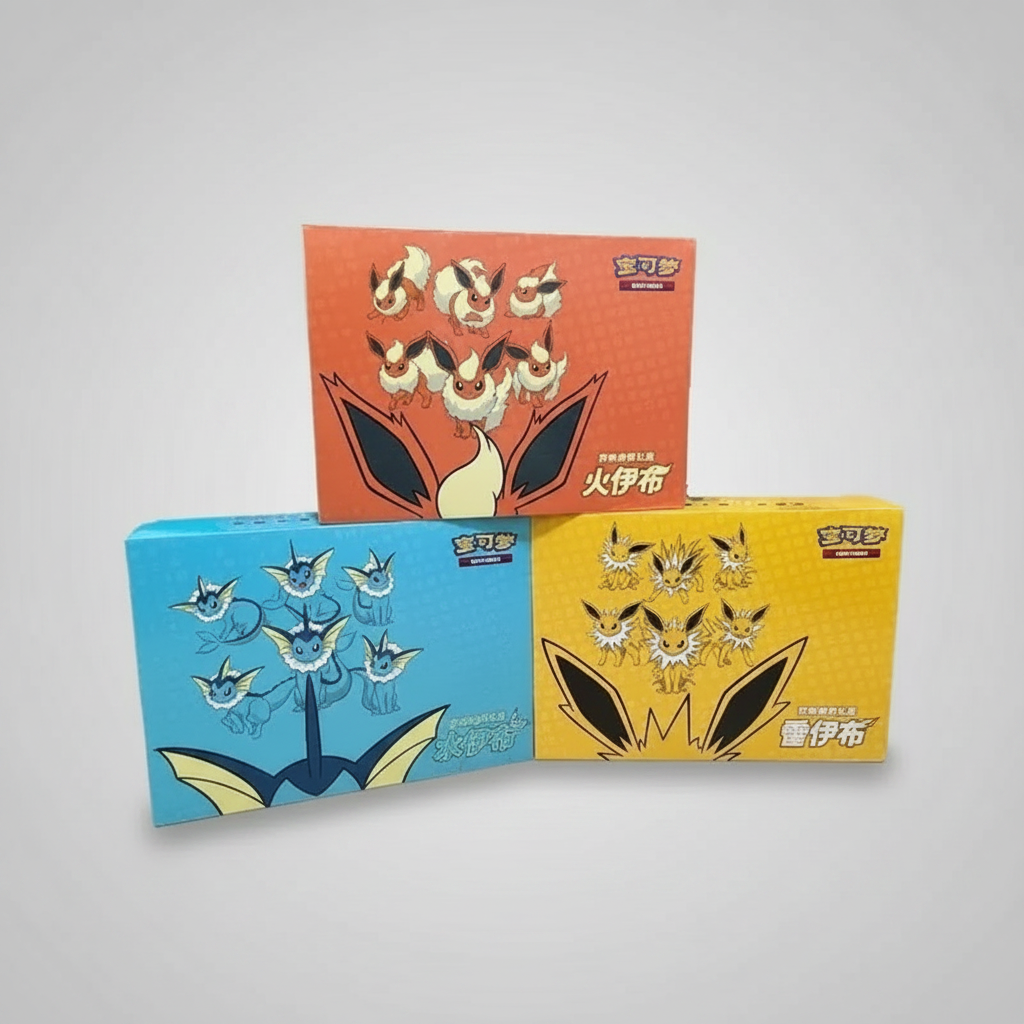 Pokémon Eeveelution Chinese Collector Gift Boxes - Eevee, Vaporeon, Jolteon