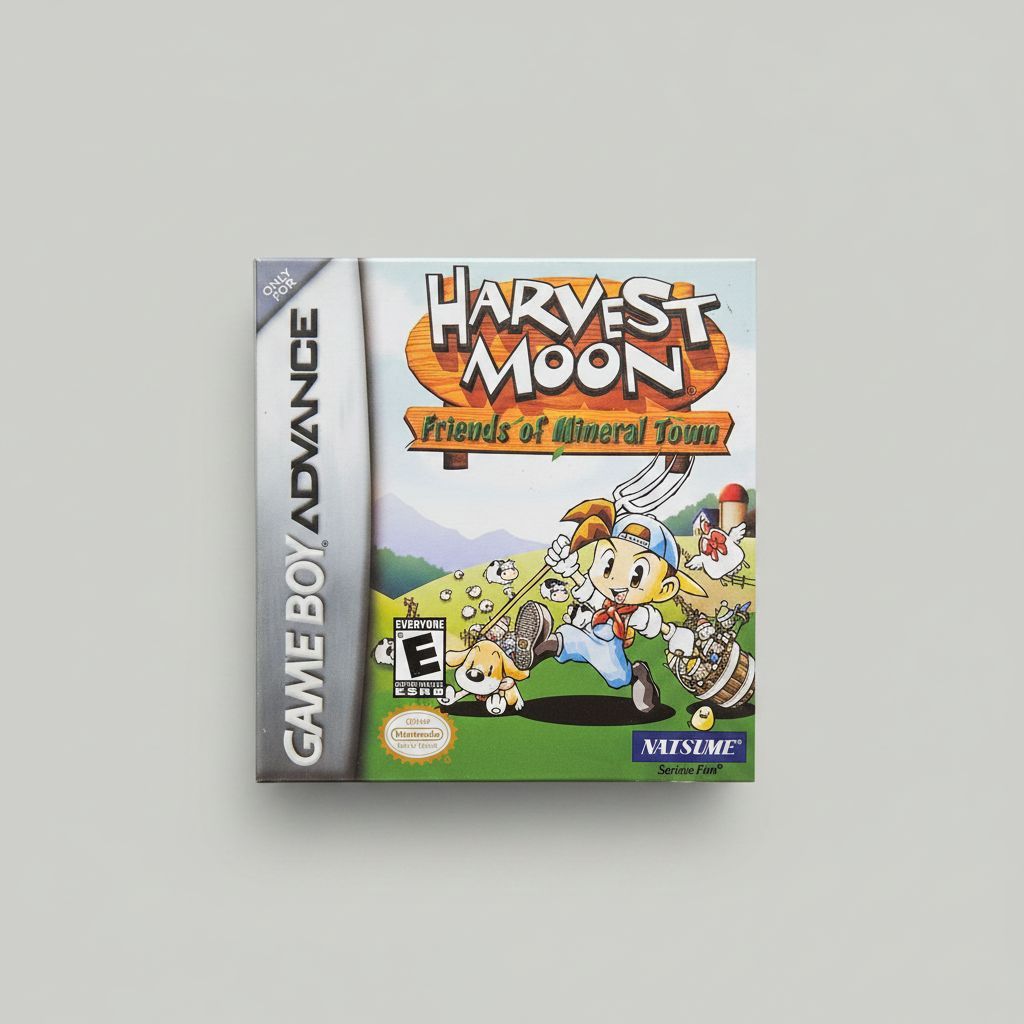 Harvest Moon Friends of Mineral Town — Game & Box for Gameboy Advance (GBA)