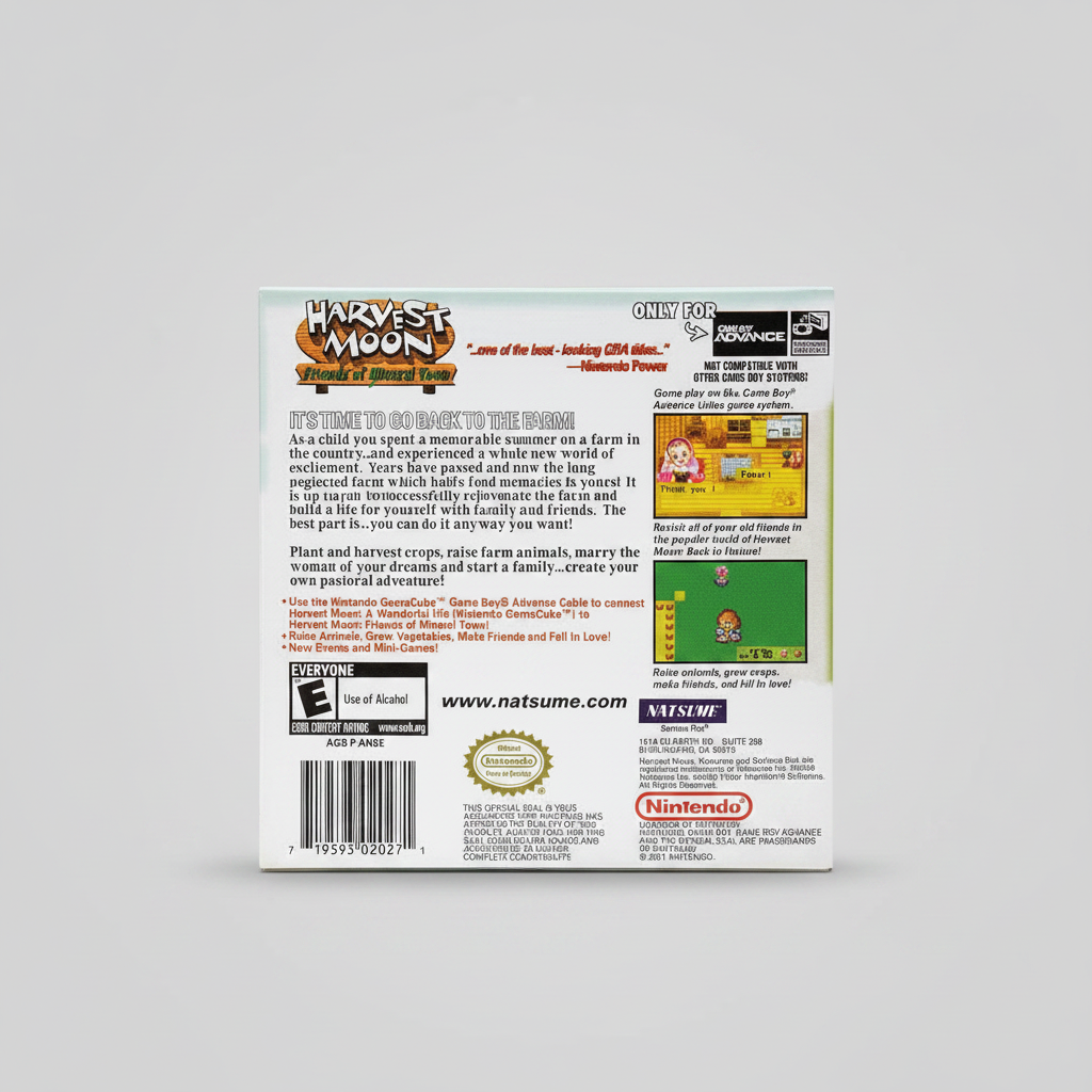 Harvest Moon Friends & More Friends of Mineral Town - (GBA) Game 3