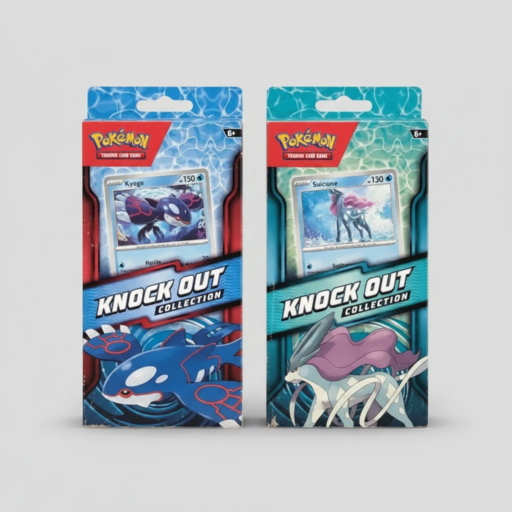 Pokémon Knock Out Collection Box: Kyogre & Suicune — Complete 2-Piece Bundle