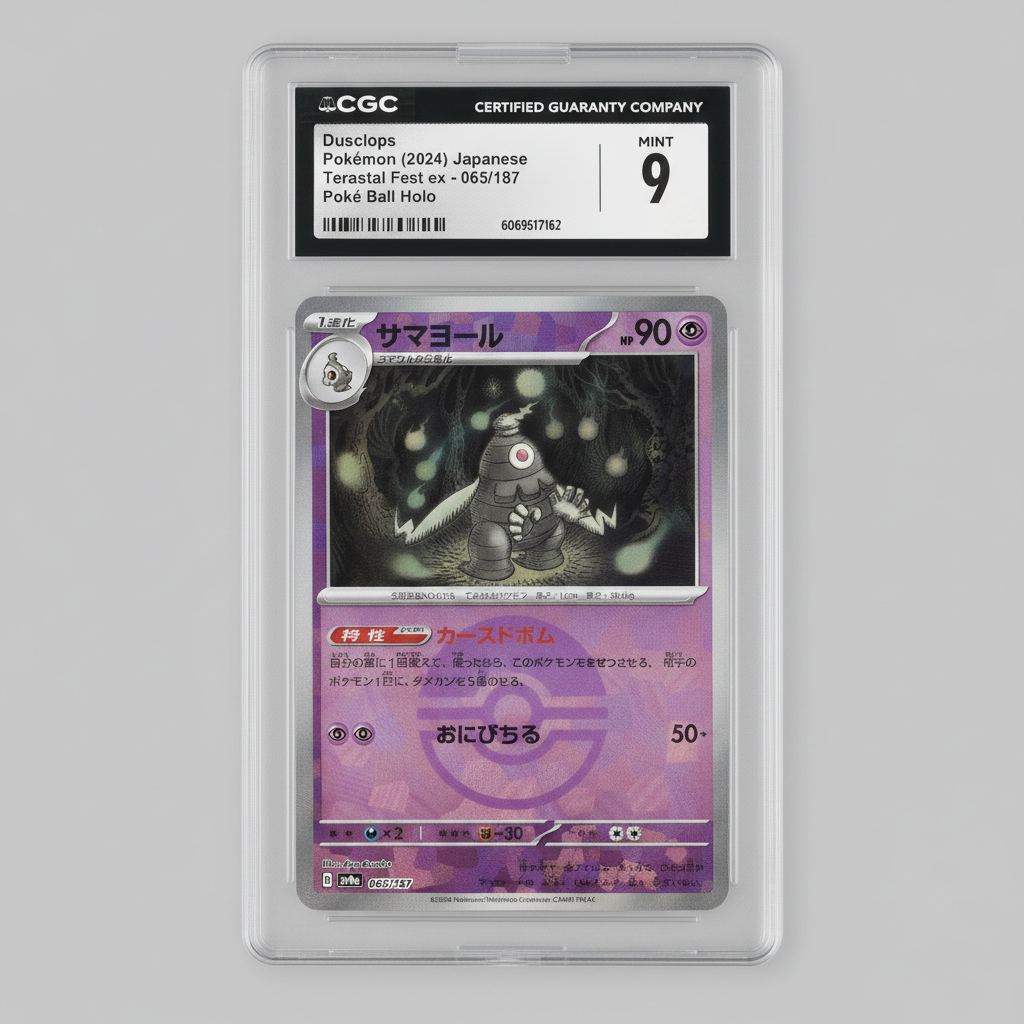 Graded CGC Mint 9 Dusclops 065/187 – 2024 Pokémon JP Terastal Fest ex - Poké Ball Holo