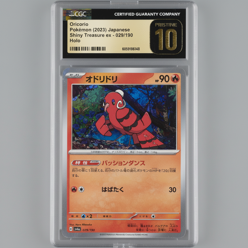 Graded CGC Pristine 10 Oricorio 029/190 – 2023 Pokémon JP Shiny Treasure ex - Holo