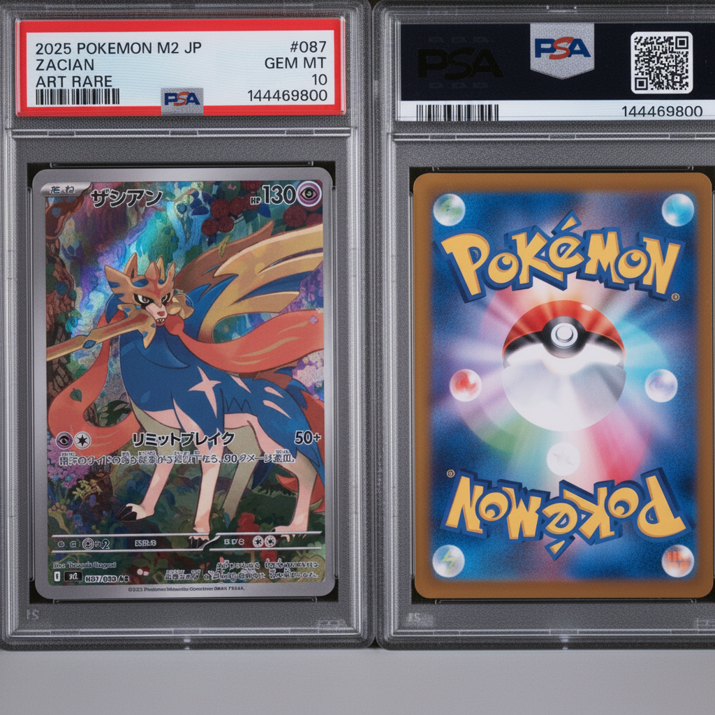 Graded PSA 10 Gem Mint Art Rare Zacian 087/080 AR – 2025 Pokémon JP M2: Inferno X 3