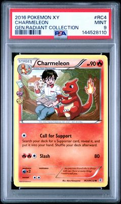Graded PSA 9 Mint Charmeleon RC4/RC32 – 2016 Pokémon XY Generations Radiant Collection