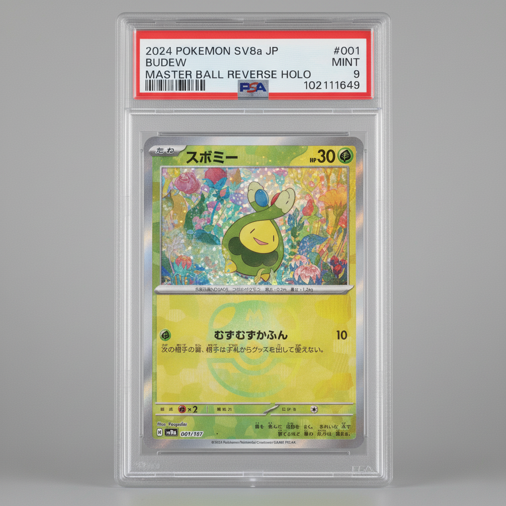 Graded PSA 9 Mint Budew 001/187 MB RH – 2024 Pokémon JP SV8a Terastal Festival ex