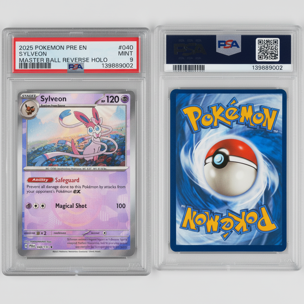 Graded PSA 9 Mint Sylveon 040/131 MB RH – 2025 Pokémon EN Prismatic Evolutions 3
