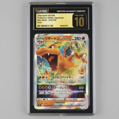 Graded CGC 10 Pristine Charizard VSTAR 015/100 – Pokémon (2022) Japanese Star Birth – Holo