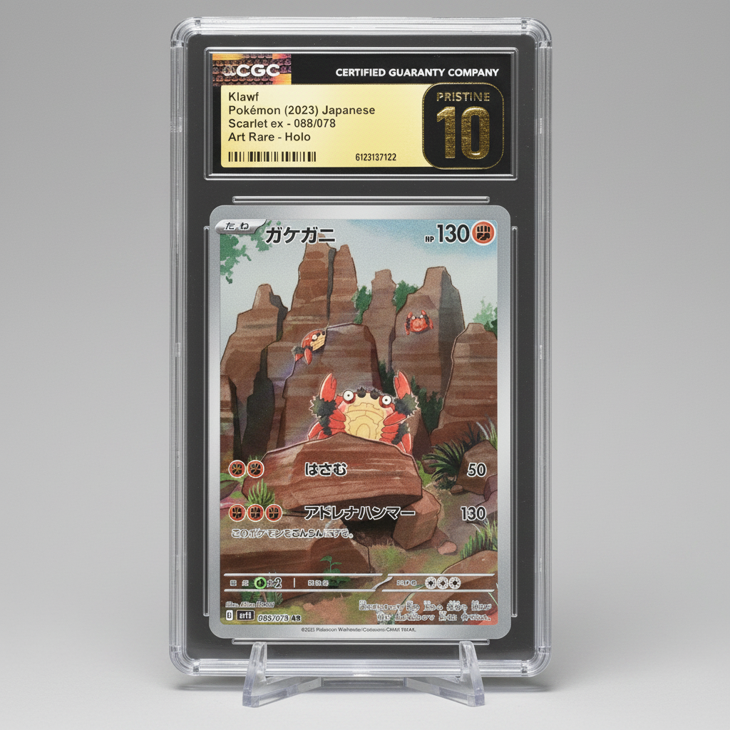 Graded CGC 10 Pristine Klawf 088/078 – Pokémon (2023) Japanese Scarlet ex – Art Rare Holo