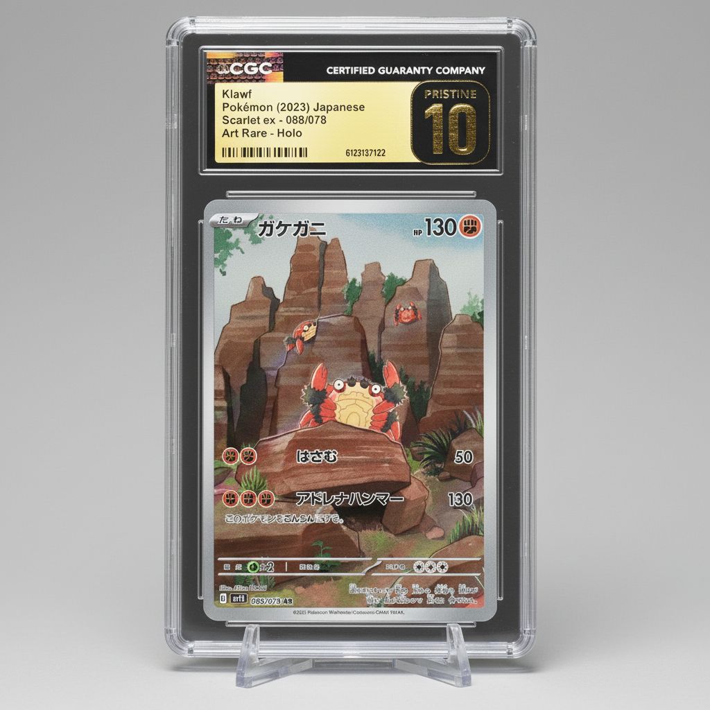 Graded CGC 10 Pristine Klawf 088/078 – Pokémon (2023) Japanese Scarlet ex – Art Rare Holo