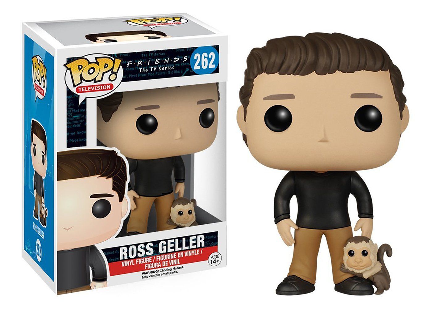 Funko Pop! Television: Ross Geller with Marcel #262 (Friends) Vinyl Figure