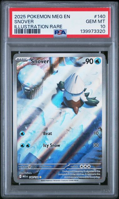 Snover #140 (2025 MEG EN) – Pokémon TCG English Illustration Rare – PSA 10 GEM MT