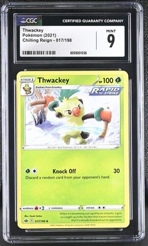 Thwackey 017/198 (2021 Chilling Reign) – Pokémon TCG Holo – CGC 9 MINT