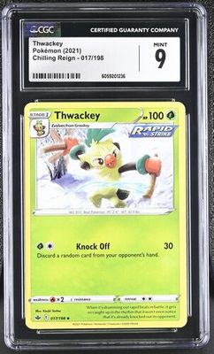 Thwackey 017/198 (2021 Chilling Reign) – Pokémon TCG Holo – CGC 9 MINT