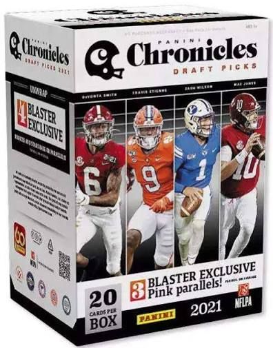 2021 Panini Chronicles Draft Picks NFL Blaster Box - Blaster Exclusive Pink Parallels