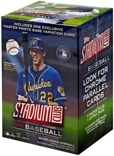 2021 Topps Stadium Club Baseball Blaster Box - Christian Yelich Cover