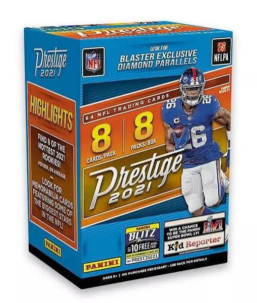 2021 Panini Prestige NFL Football Blaster Box - Blaster Exclusive Diamond Parallels