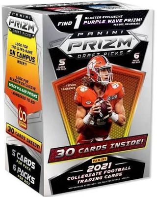 Box for 2021 Panini Prizm Draft Picks Collegiate Football Blaster Box