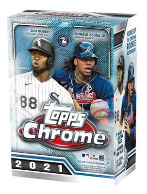 Box for 2021 Topps Chrome Baseball Blaster Box – Ronald Acuña Jr. &amp; Luis Robert Cover