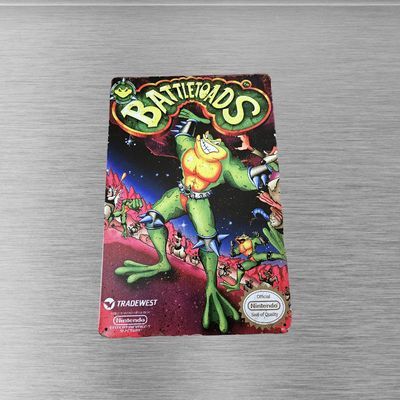 Battletoads NES 8x12" Tin Metal Sign Art Poster - Retro Gaming Decor