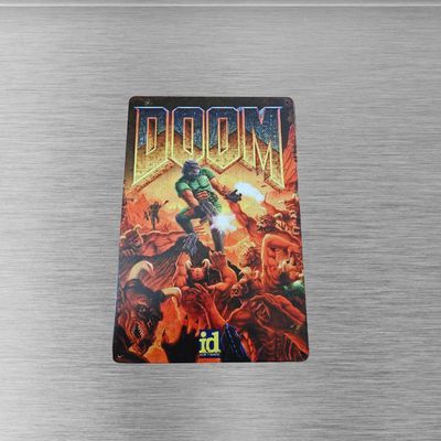 DOOM Classic Game 12x8" Tin Metal Sign Art Poster - Retro FPS Decor