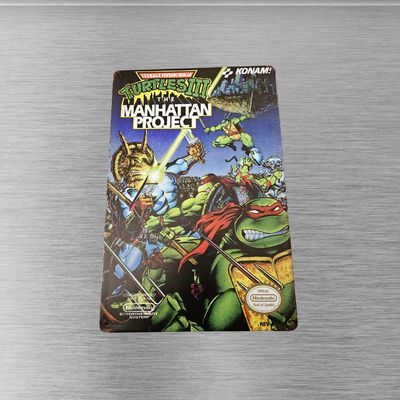 TMNT III Manhattan Project NES 12x8" Tin Metal Sign Art Poster