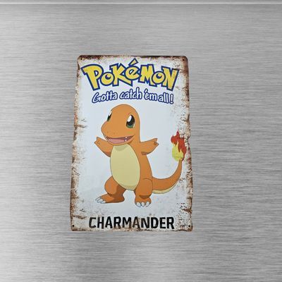 Pokémon Charmander Fire-Tail 12x8" Tin Metal Sign Art Poster