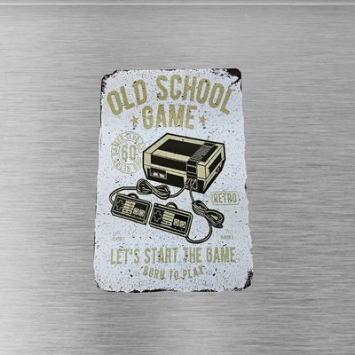 Old School Game Retro Console 12x8" Tin Metal Sign Art Poster - Gaming Decor