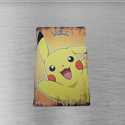 Pokémon Pikachu Happy 12x8" Tin Metal Sign Art Poster