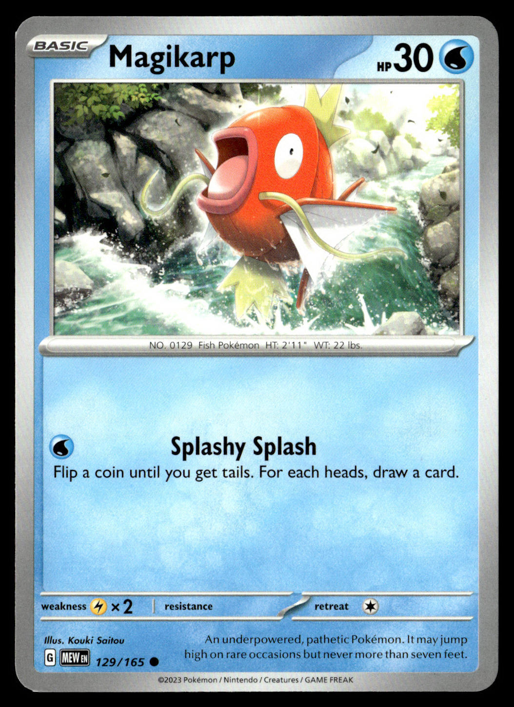 Magikarp #129/165 - 151 - Common - Pokémon Trading Card - TCG Single - Near Mint