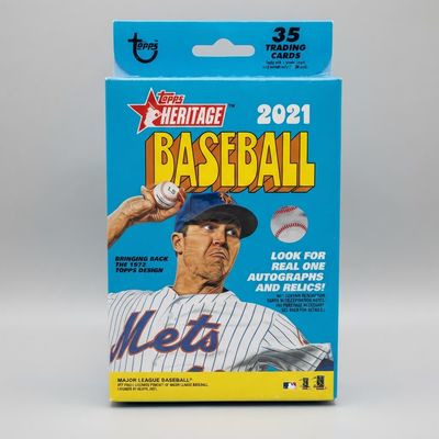 Product photo of 2021 Topps Heritage Baseball Blaster Box (35 Cards).