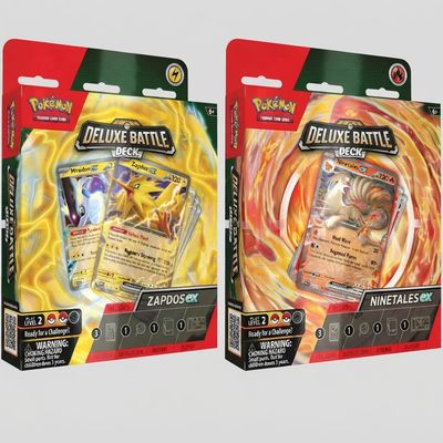 Front view of Pokémon TCG: Deluxe Battle Deck (Zapdos ex or Ninetales ex).