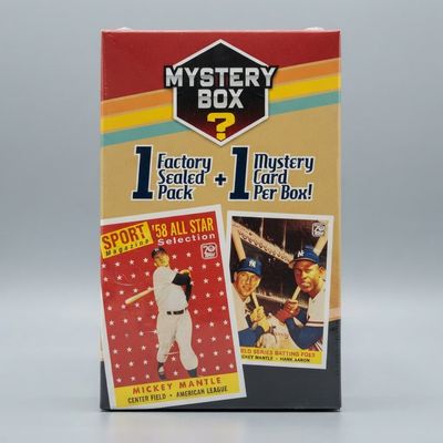 Product photo of Baseball Trading Card Mystery Box (1 Pack + 1 Mystery Card).