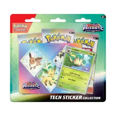 Pokémon Leafeon Prismatic Evolutions Tech Sticker Collection