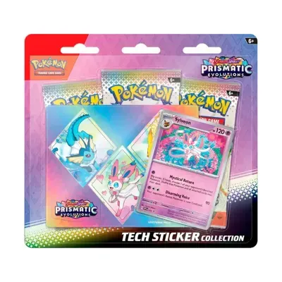 Pokémon Sylveon Prismatic Evolutions Tech Sticker Collection