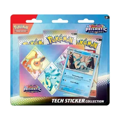 Pokémon Glaceon Prismatic Evolutions Tech Sticker Collection