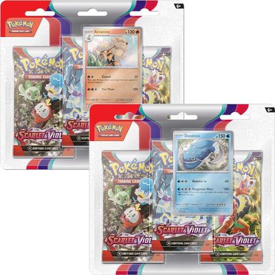 Front view of Pokémon TCG: Scarlet &amp; Violet Series Blister Pack Assortment.