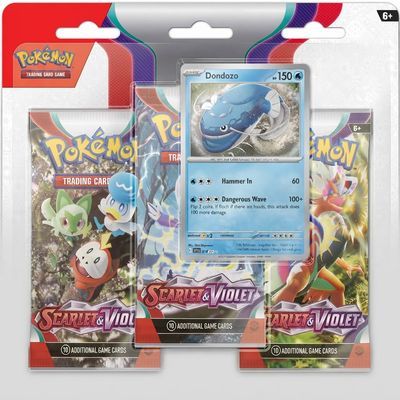 Pokémon Dondozo Scarlet & Violet Series 3-Pack Blister (Styles Vary)