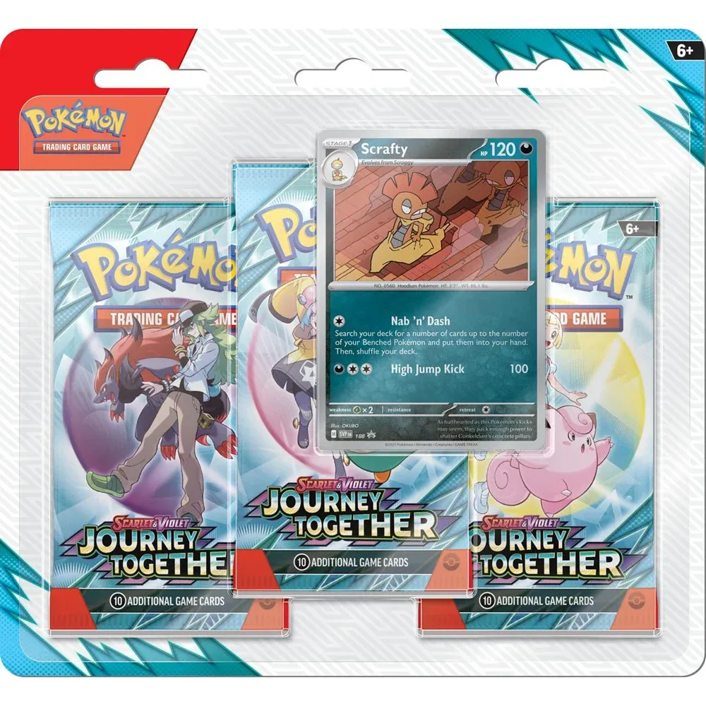 Pokémon TCG: Journey Together 3 Pack Blister 3