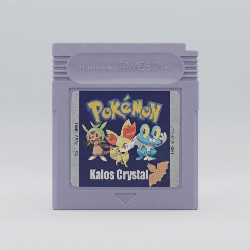 Pokémon: Kalos Crystal (Game Boy Color) - Fan-Made Cartridge