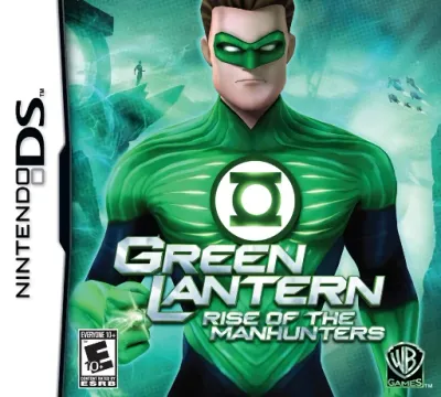 Green Lantern: Rise of the Manhunters NDS box art cover — official game artwork for Nintendo DS