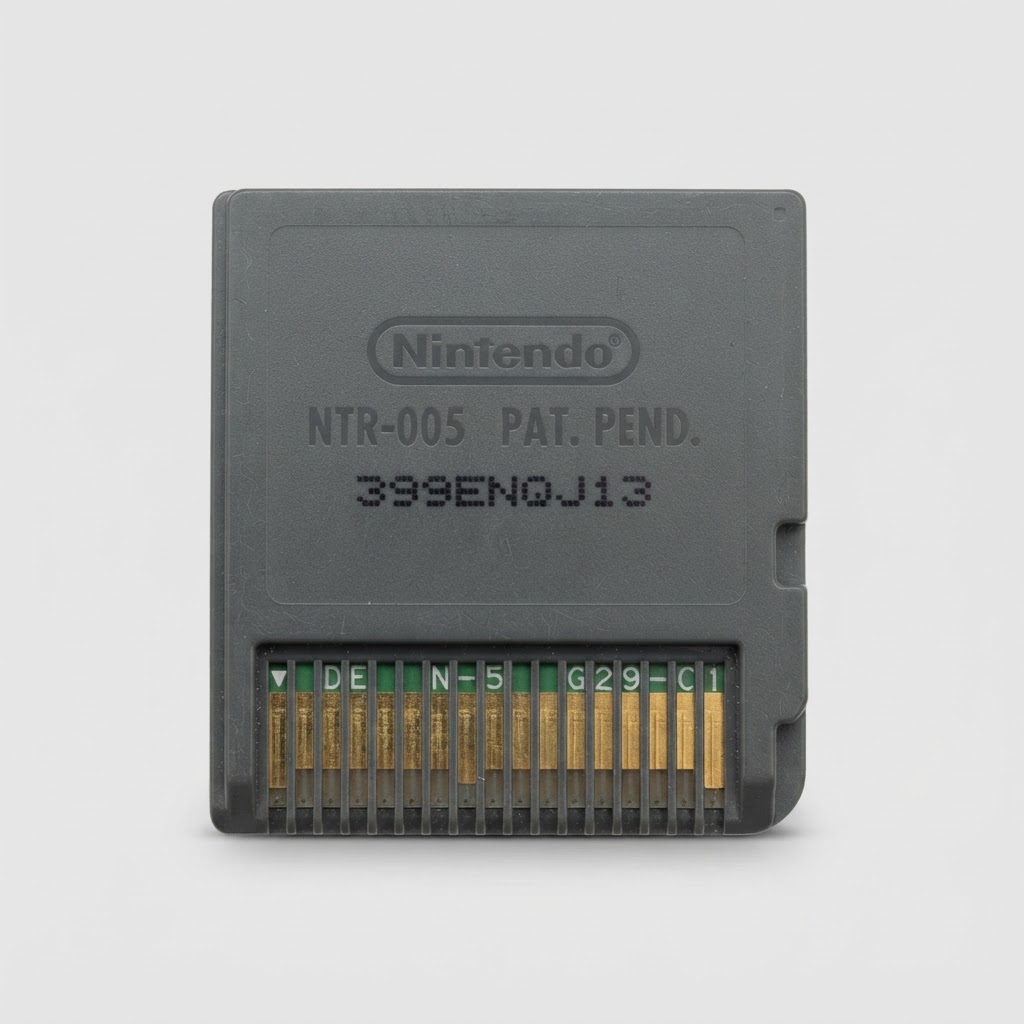 Back of the Bakugan: Battle Brawlers Nintendo DS game cartridge showing the Nintendo logo and contact pins
