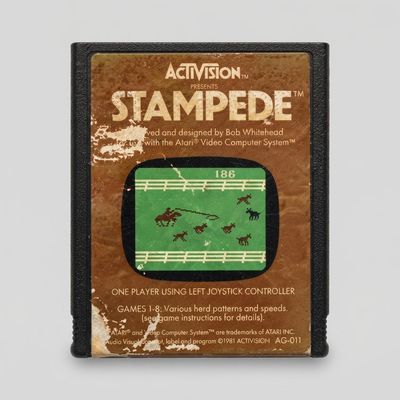 Front view of Activision Stampede - Atari 2600 - Game Only for Atari 2600 (1982) in Acceptable condition.