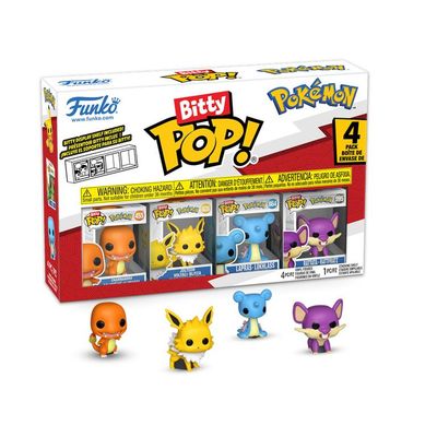 Funko Bitty Pop! Pokémon 4-Pack (Charmander, Jolteon, Lapras, Rattata).