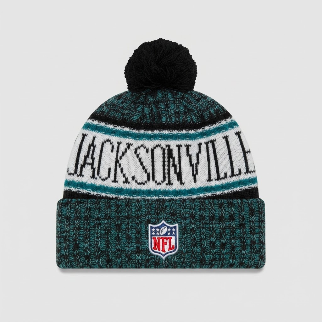 New Era Jacksonville Jaguars NFL - Pom Beanie Toboggan 2