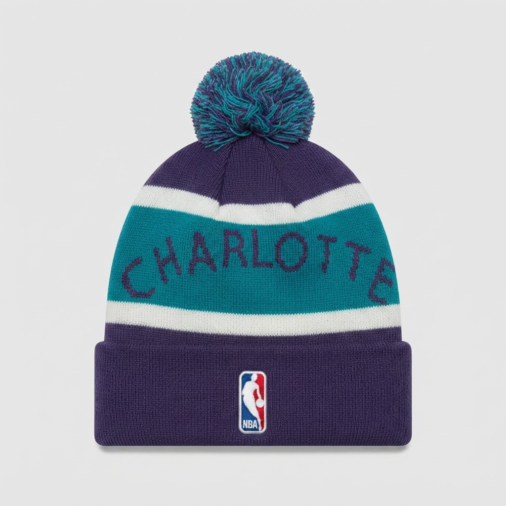 New Era Charlotte Hornets NBA - Pom Beanie Toboggan 2