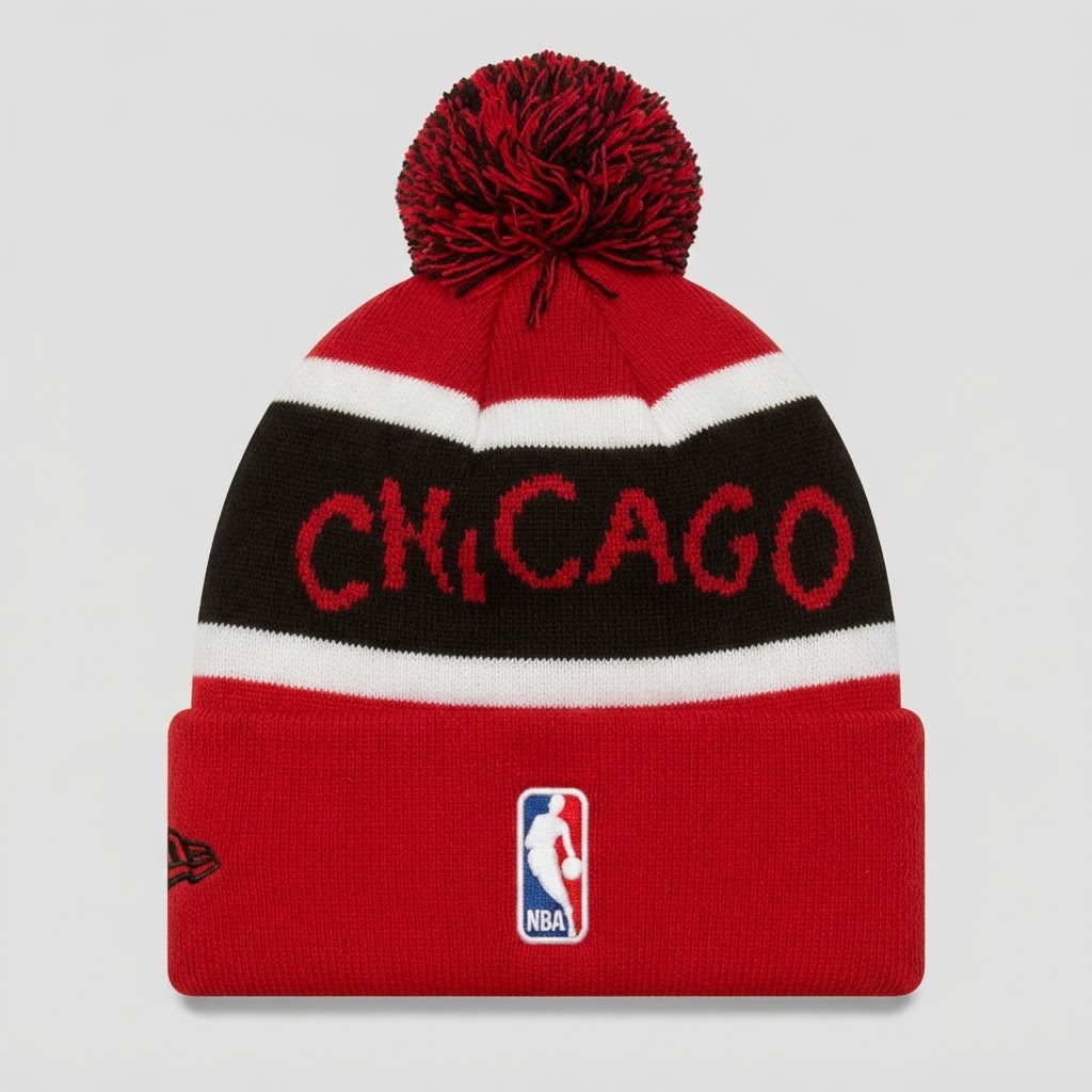 New Era Chicago Bulls NBA Pom Beanie - New with Tags 2